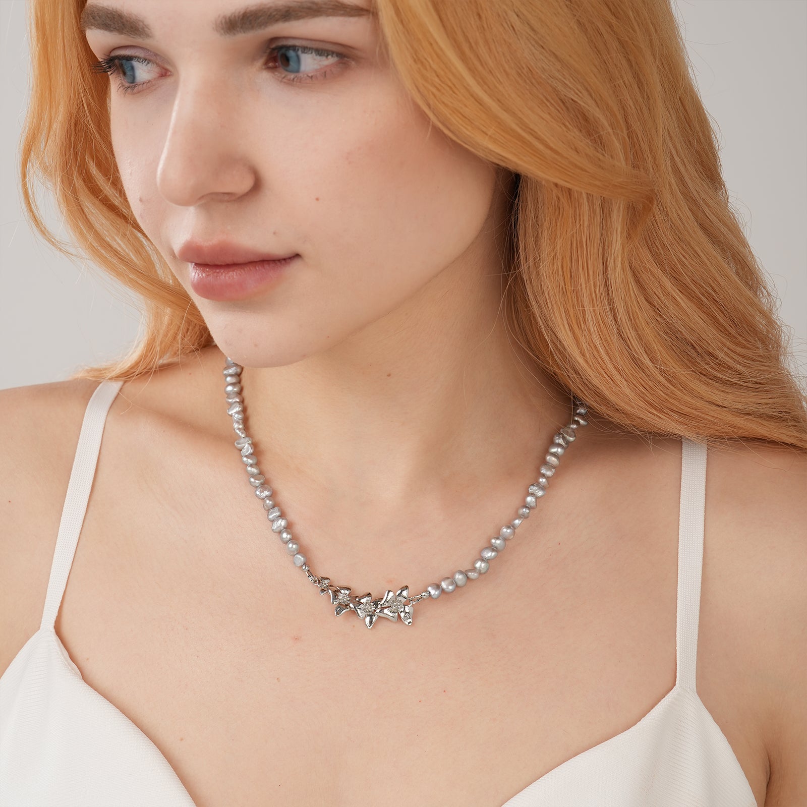 Personalized Name Disc Necklace and Bracelet - Akoya Pearls Jewelry Set