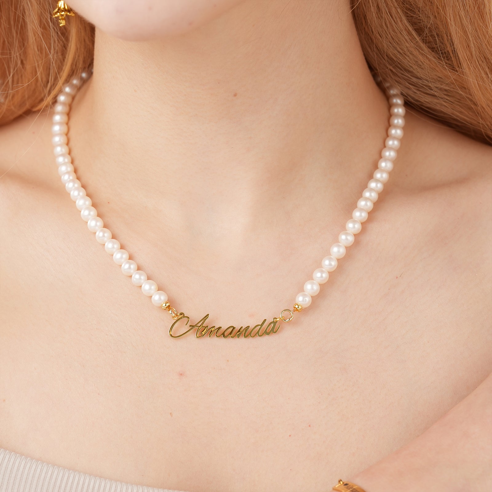 Personalized Freshwater Pearl Name Necklace
