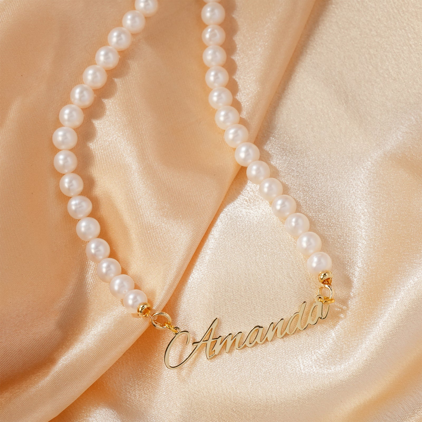 Personalized Freshwater Pearl Name Necklace
