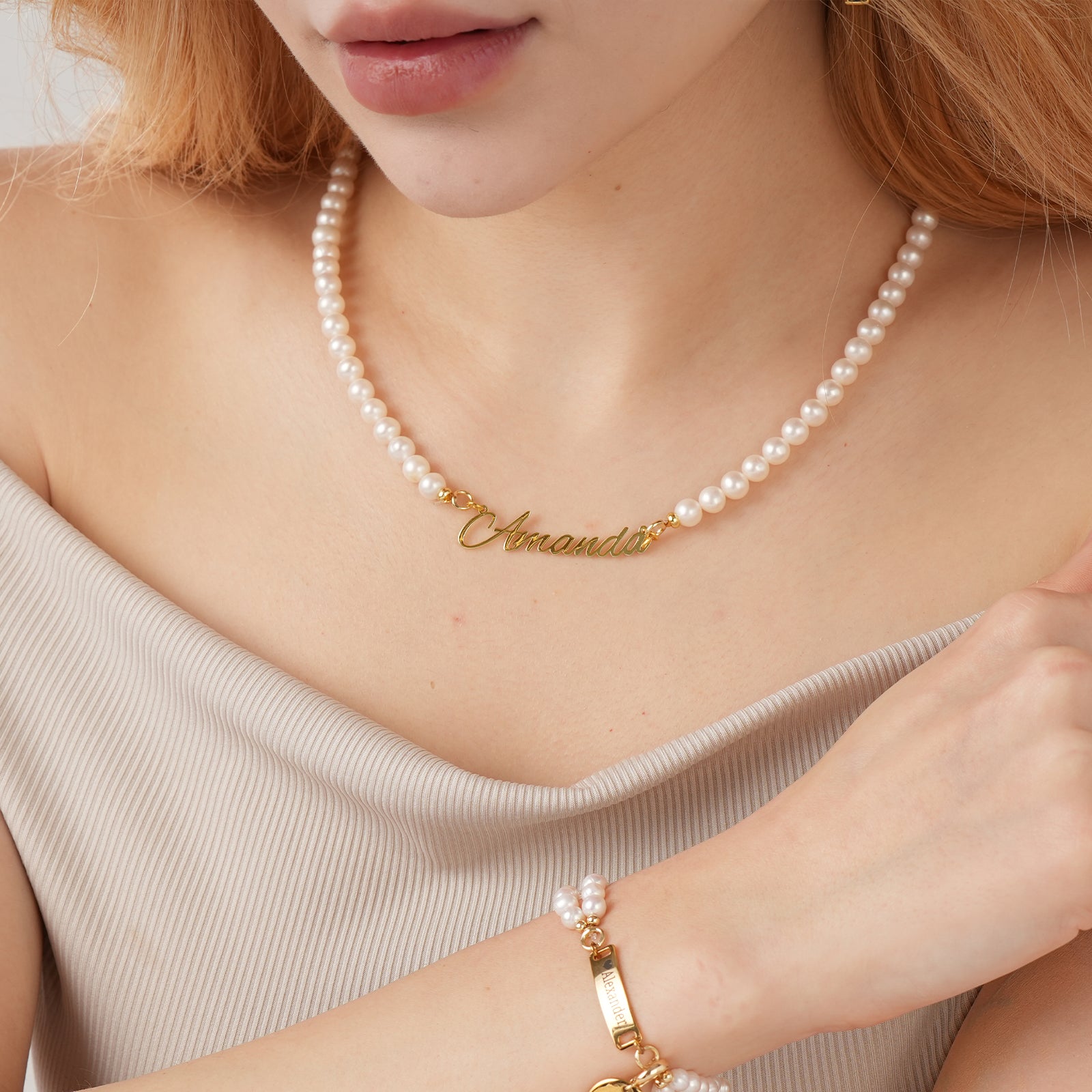 Personalized Freshwater Pearl Name Necklace