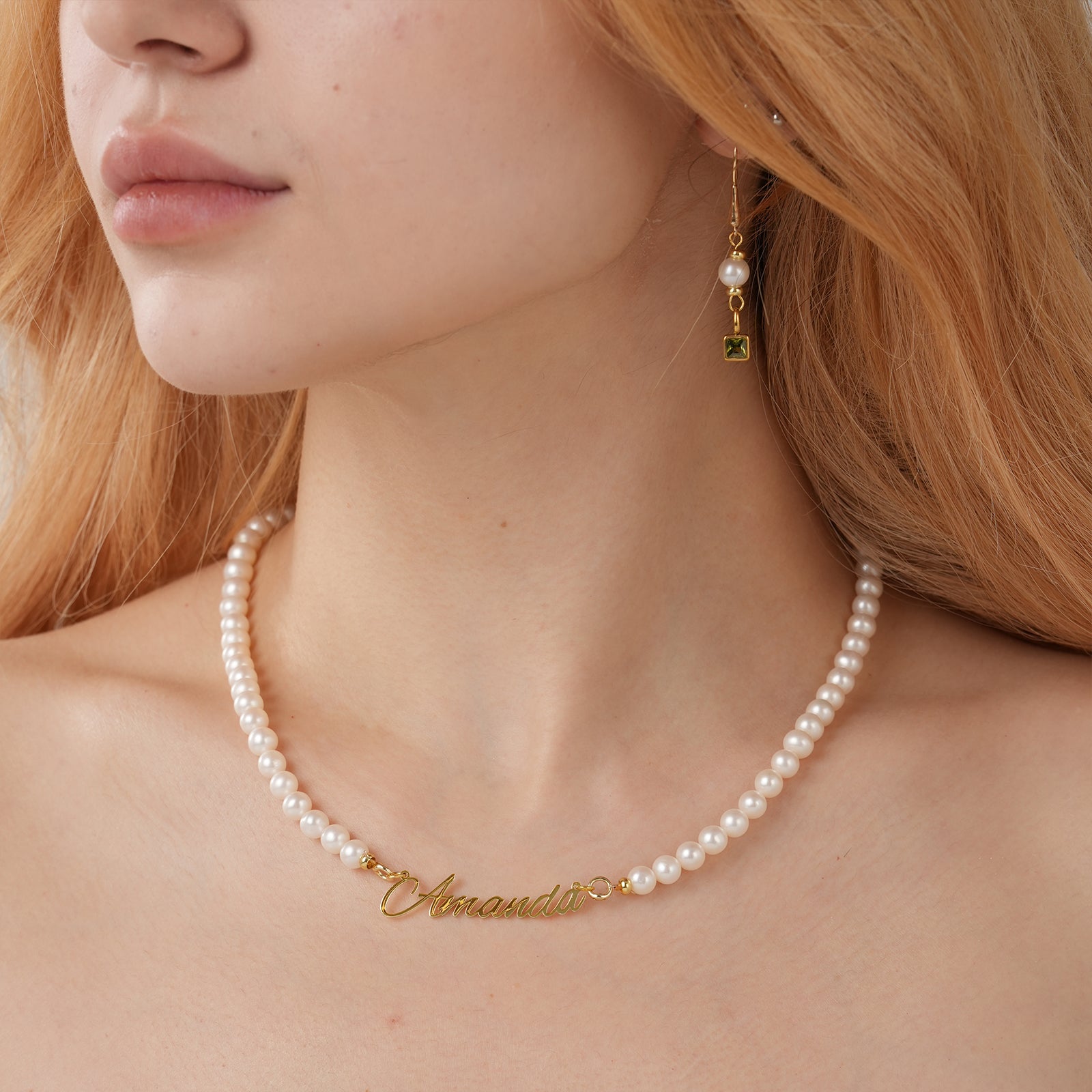 Personalized Freshwater Pearl Name Necklace
